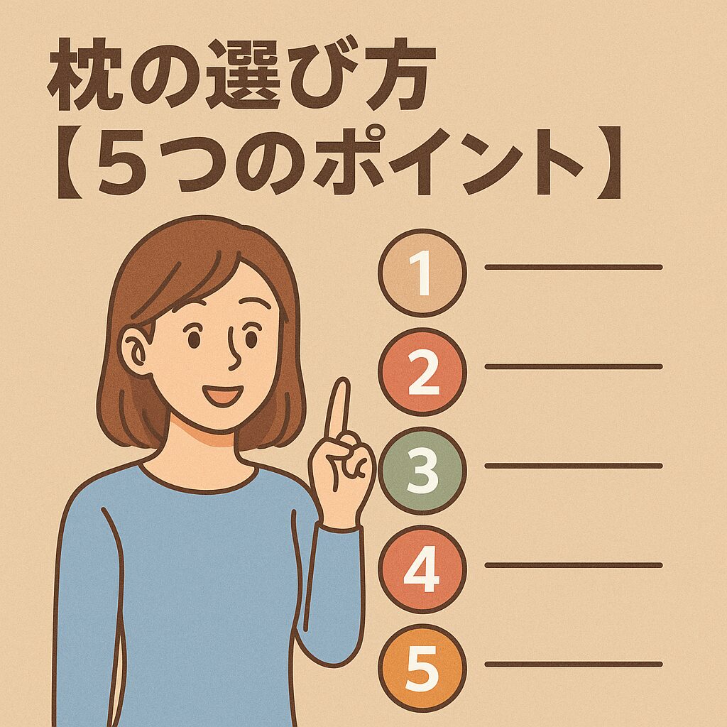 首・肩こりを軽減するための枕の選び方【5つのポイント】