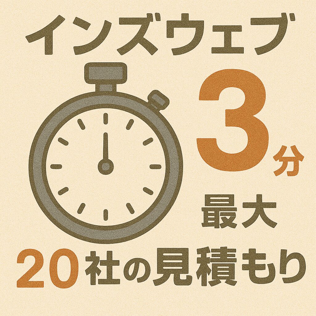簡単3分で最大20社の見積もり