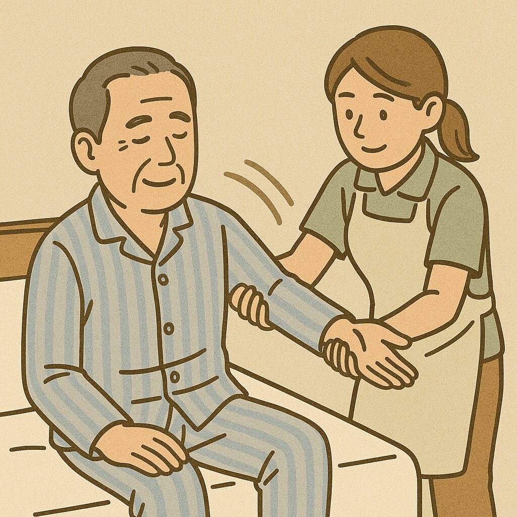 介護用パジャマは、着る人・介助する人の両方の負担を減らすことを目的に設計されています。