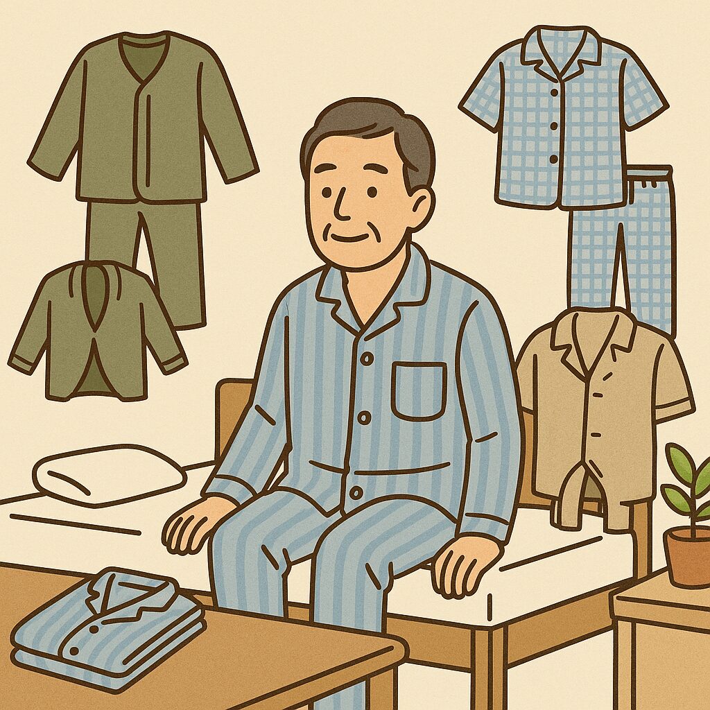 介護が必要な男性のための「理想のパジャマ」の選び方や、おすすめ商品