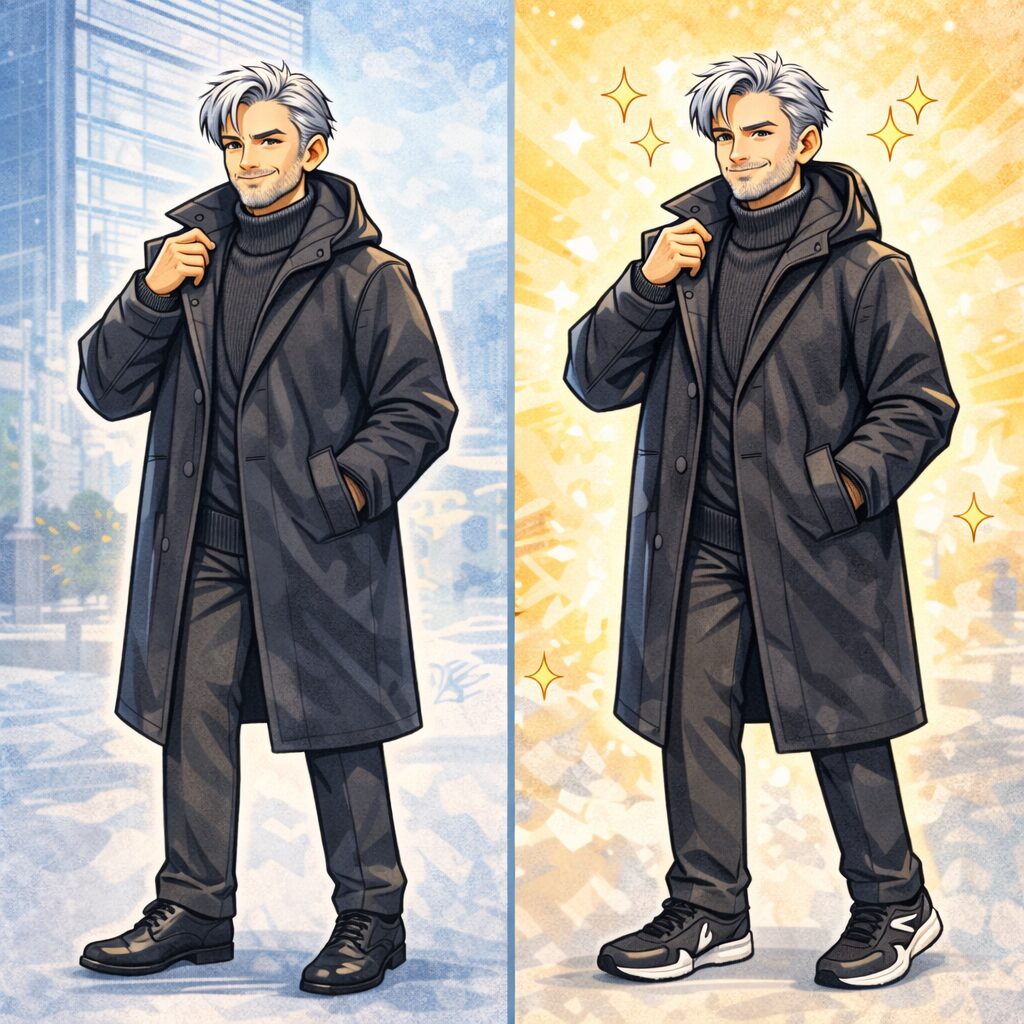 ダウンジャケット・コートをイケおじ流に着こなすコツ