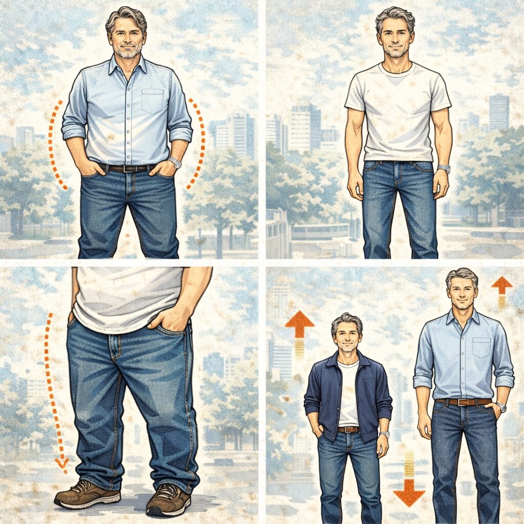 体型別｜50代でもスタイル良く見えるジーンズの選び方